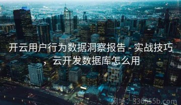 开云用户行为数据洞察报告 - 实战技巧，云开发数据库怎么用