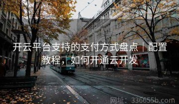 开云平台支持的支付方式盘点｜配置教程，如何开通云开发