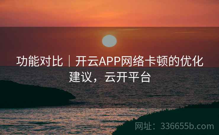 功能对比｜开云APP网络卡顿的优化建议，云开平台