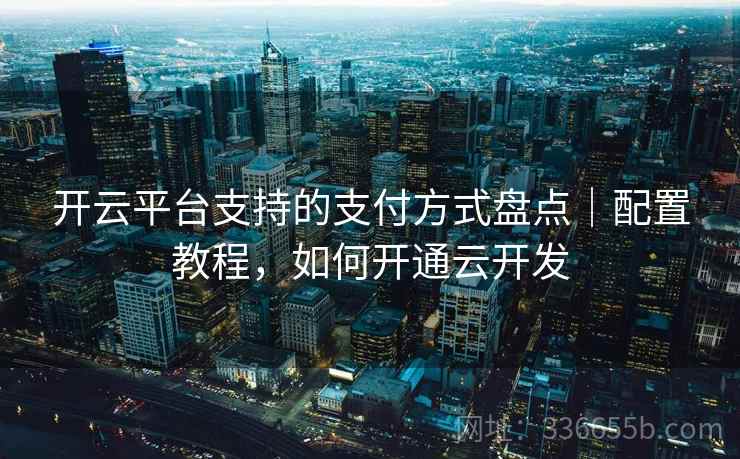 开云平台支持的支付方式盘点｜配置教程，如何开通云开发