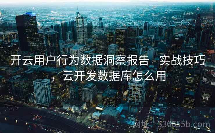 开云用户行为数据洞察报告 - 实战技巧，云开发数据库怎么用
